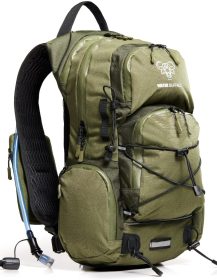 Water Buffalo Hydration Backpack - Sherpa 22L Hiking Backpack with Water Bladder - Water Backpack for Hiking with Waterproof Zippers, Phone & Pole Holders