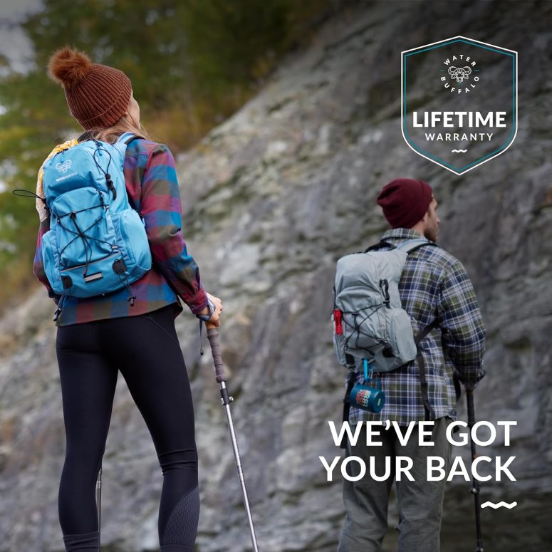 Water Buffalo Hydration Backpack - Sherpa 22L Hiking Backpack with Water Bladder - Water Backpack for Hiking with Waterproof Zippers, Phone & Pole Holders - Image 6